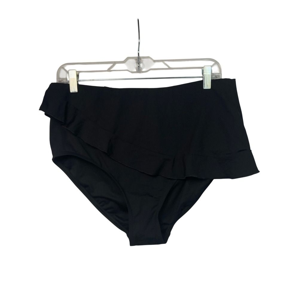 Lands' End Women's Ruffle Black Swim‎ Bottoms – Size 14 – New - Picture 2 of 8
